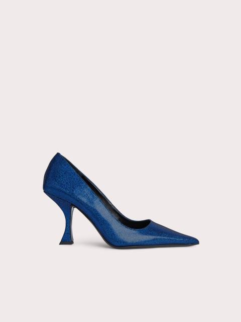 BY FAR Viva Blue Disco Dot Leather