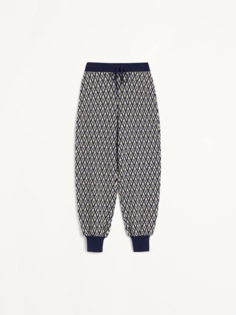 Valentino TOUTE LA V JACQUARD WOOL KNIT PANTS