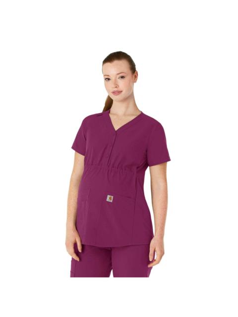 Carhartt Women's Force Essentials Henley Maternity Scrub Top