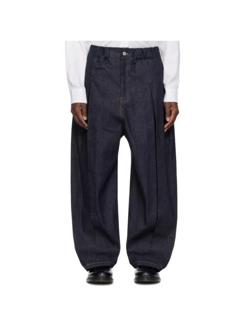 Blue Box Pleat Jeans