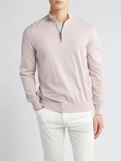 Quarter Zip Cotton Sweater