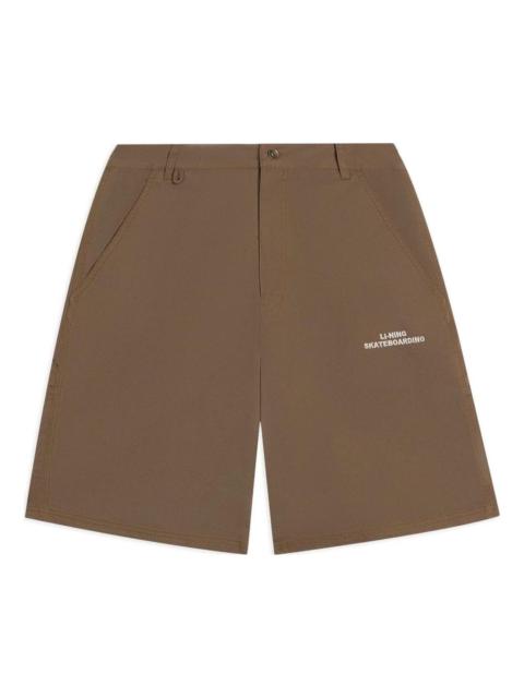 Li-Ning Li-Ning Skateboarding Embroidery Logo Shorts 'Brown' AKSS835-1