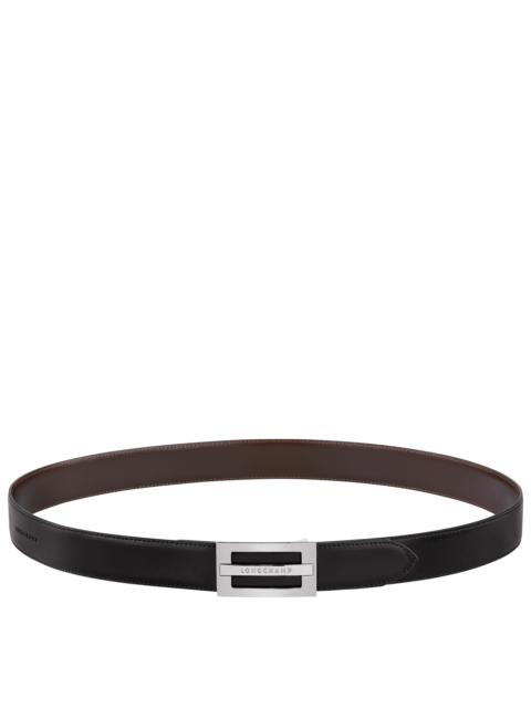 Longchamp Delta Box Men's belt Black/Mocha - Leather