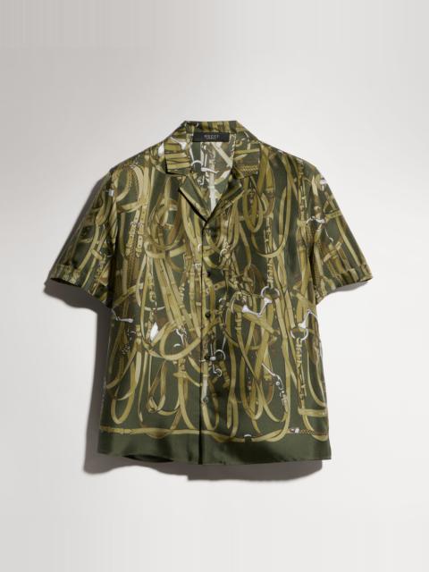 GUCCI Printed silk bowling shirt
