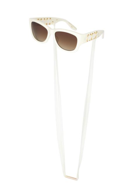 BARTON PERREIRA Women's Cora 56MM Rectangular Sunglasses - Ivory