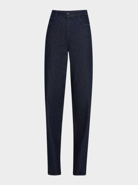 EMPORIO ARMANI High-Rise Cotton Denim Jeans