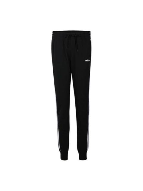 (WMNS) adidas Plaid Knitted Sports Pants Black DP2377