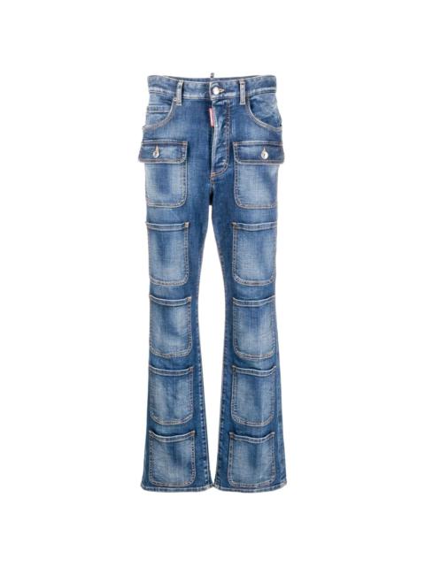DSQUARED2 multi-pocket high-waisted jeans