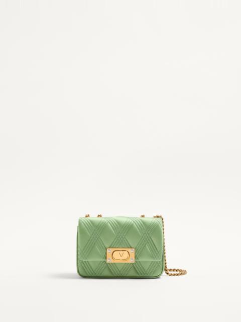 Valentino VALENTINO GARAVANI QUILTIE 67 SMALL SATIN SHOULDER BAG