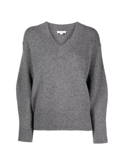 V-neck wool-blend jumper