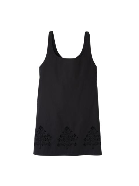 Longchamp Dress Black - Embroidered canvas