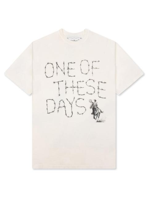 One Of These Days BARBED T-SHIRT - BONE