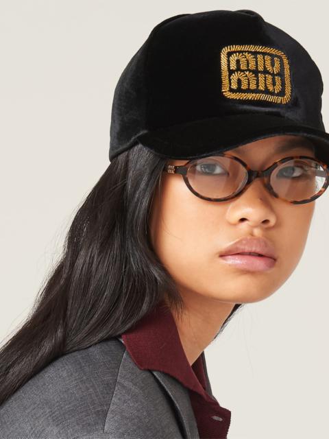Miu Miu Velvet baseball cap