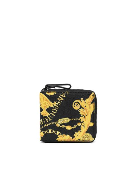 VERSACE JEANS COUTURE baroque-print leather wallet