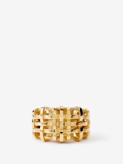 Burberry Check Gold-plated Ring