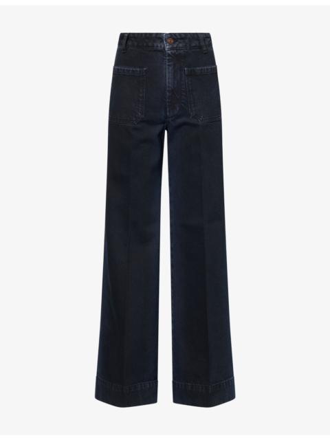 Victoria Beckham Alina Wide-Leg Cotton Denim Jeans
