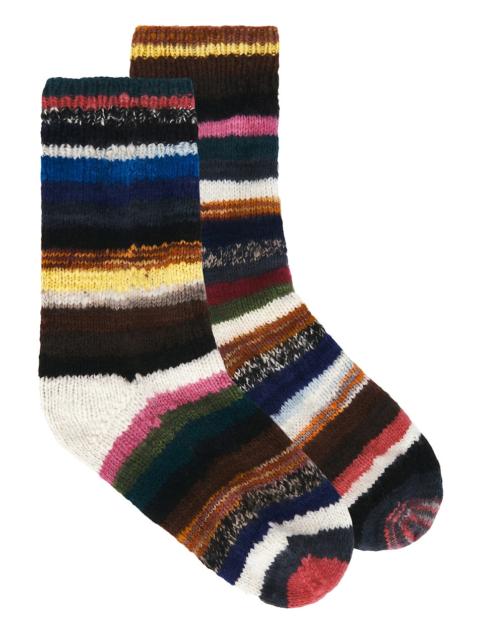 The Elder Statesman Hand Knit Mix N Match Sock