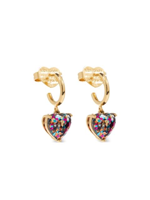 kate spade my love glitter heart earrings