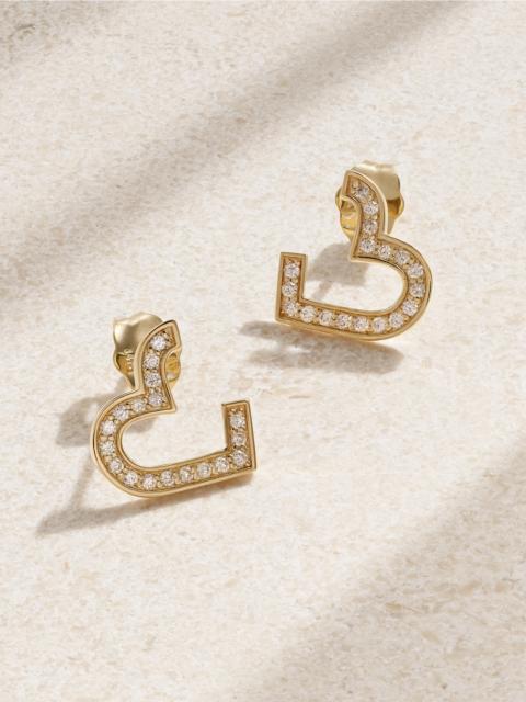 SYDNEY EVAN Small Heart 14-karat Gold Diamond Earrings