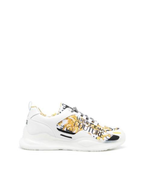 VERSACE JEANS COUTURE baroque pattern-print lace-up sneakers