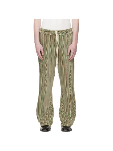 EDWARD CUMING Green Twisted Track Pants