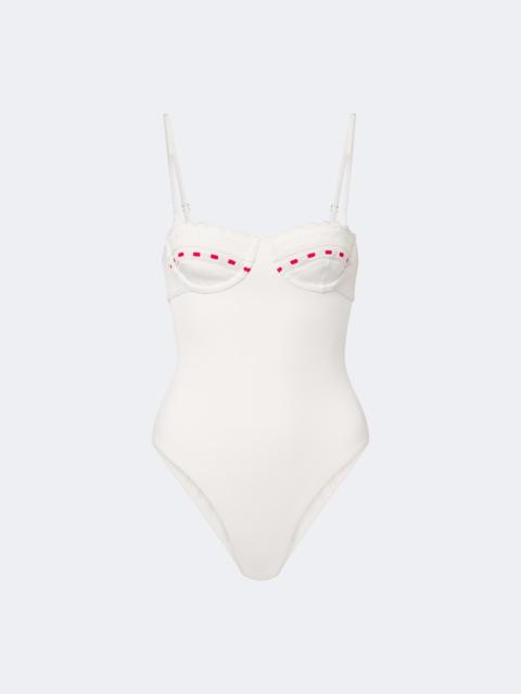 POSSE Pia embroidered swimsuit