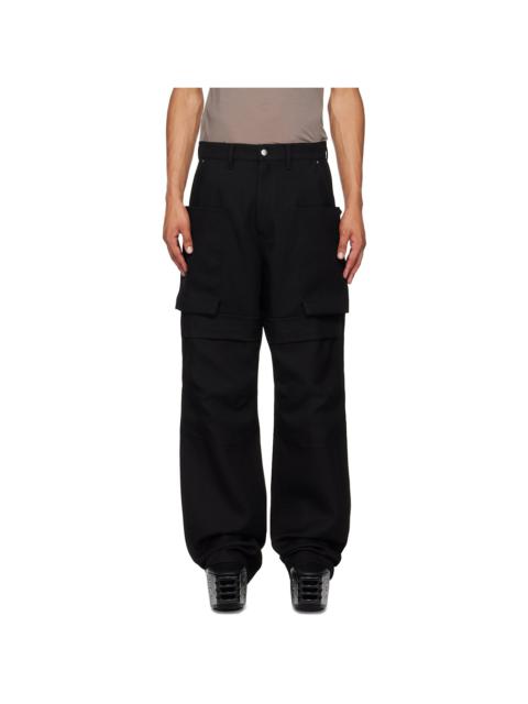 Rick Owens Black Porterville Stefan Cargo Pants