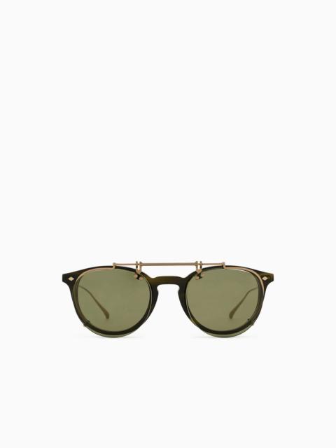 GIORGIO ARMANI MEN’S PANTO GLASSES