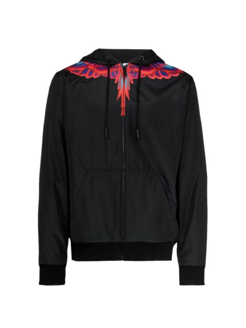 Marcelo Burlon County Of Milan Curved Wings-print hooded jacket