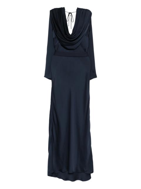 Rotate Satin Cowl-neck Maxi Dress