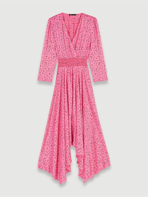 maje Floral print midi-length dress