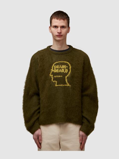 BRAIN DEAD Uni logo head knit sweatshirt