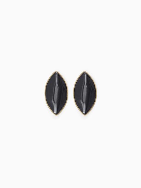 GIORGIO ARMANI CLIP EARRINGS WITH A TRANSPARENT ELEMENT