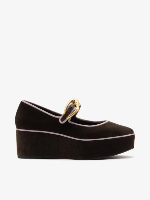 Larroudé Verona Flatform Espresso Velvet