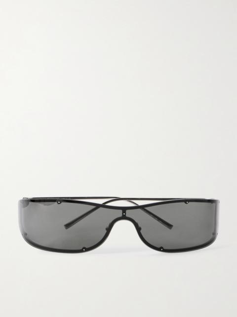SAINT LAURENT D-frame Silver-tone Sunglasses