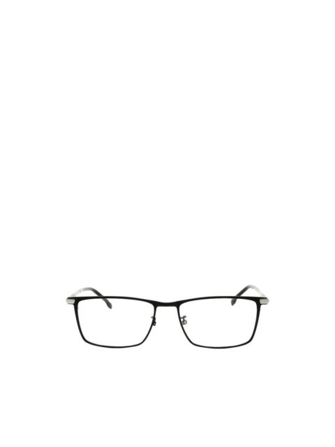 BOSS rectangle-frame titanium glasses
