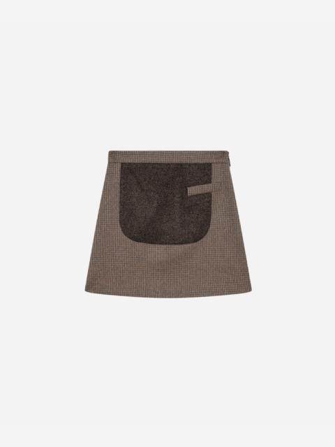 MSGM Mini skirt with micro houndstooth pattern