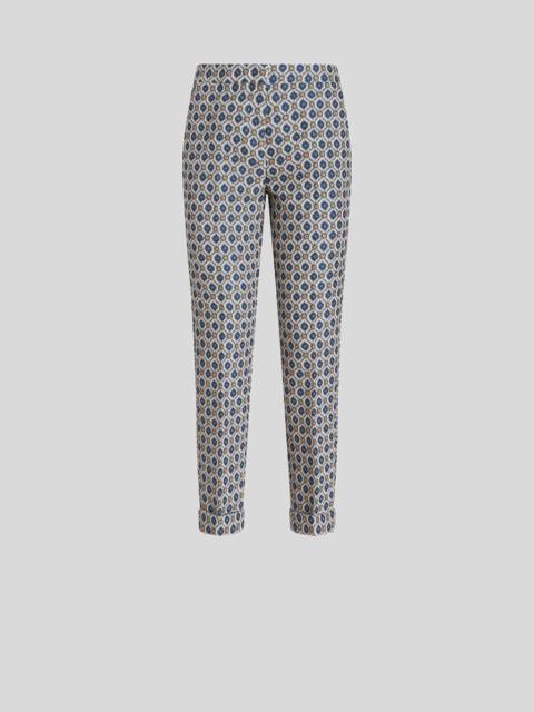 Etro CIGARETTE TROUSERS WITH GEOMETRIC PATTERN