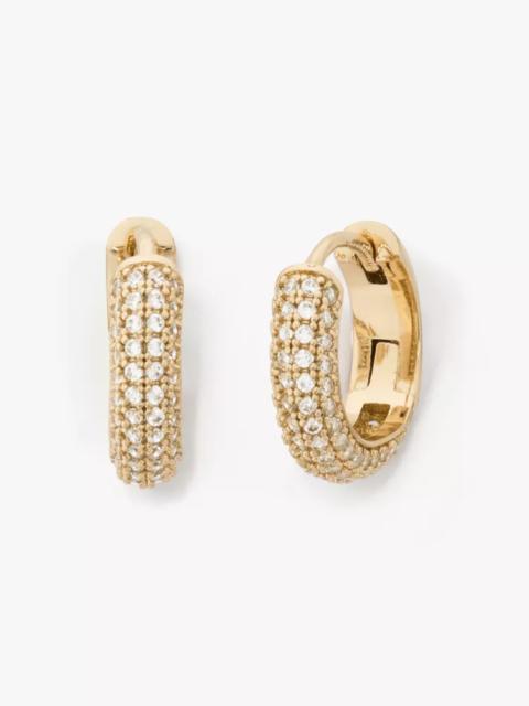 kate spade Brilliant Statements Pavé Mini Huggies