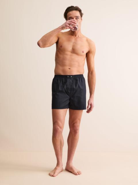 Derek Rose Paris Cotton Classic Fit Boxers Black Rose