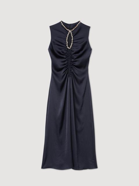 Sandro RHINESTONE MIDI DRESS