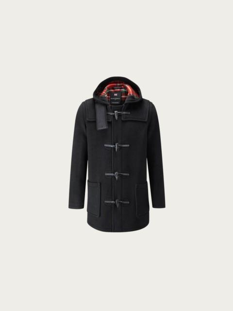 GLOVERALL Mid-Length Morris Duffle Coat - Black Stewart
