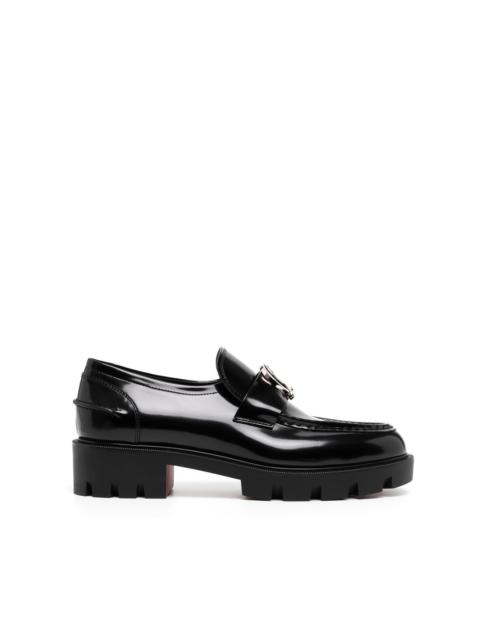 Moc chunky-soled leather loafers