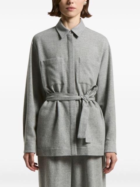 PESERICO belted pocket shirt