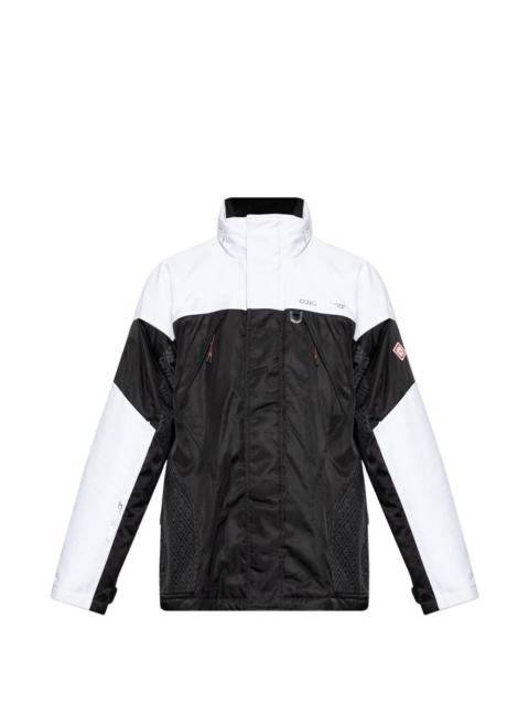 CASABLANCA logo-detail panelled coat