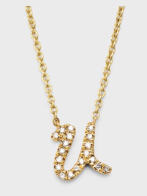SYDNEY EVAN 14k Diamond Pave Initial Necklace