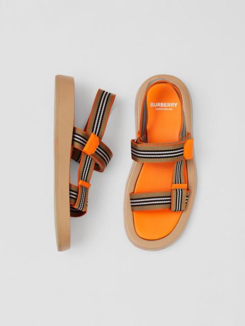 Icon Stripe Strap Lambskin Sandals