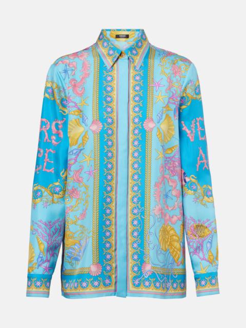 VERSACE Underwater Barocco silk twill shirt