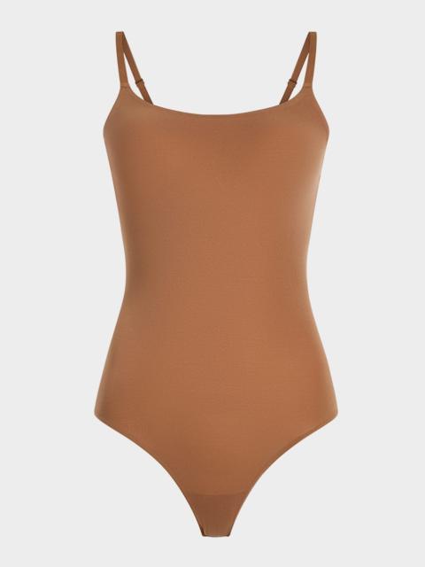commando Ballet Scoop-Neck Microfiber Thong Bodysuit
