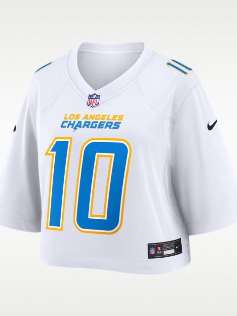 Nike Justin Herbert Los Angeles Chargers Women's Nike NFL Cropped Tundra Game Jersey